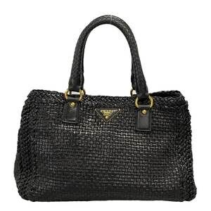 PRADA Triangle Logo Tote Bag